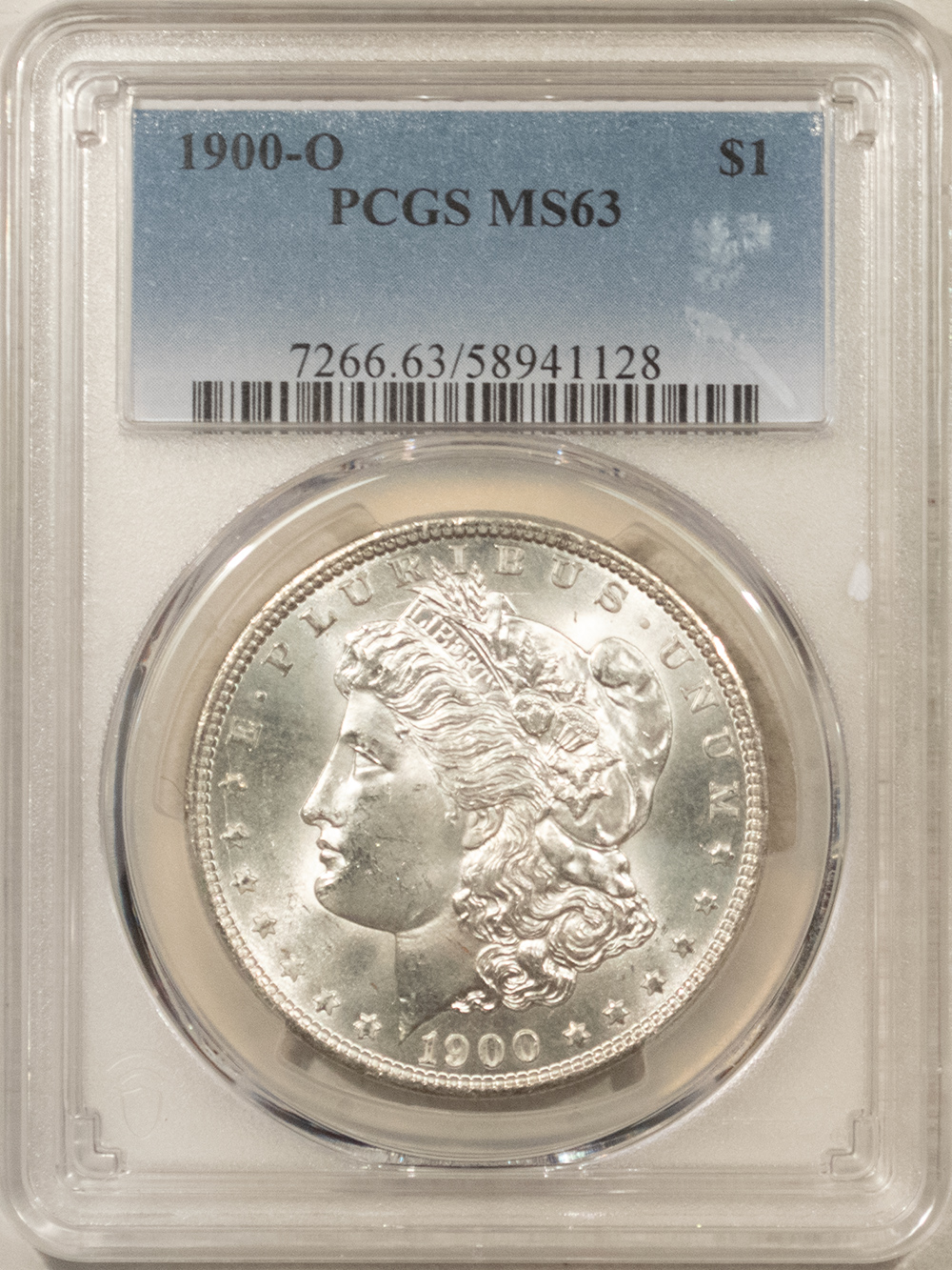 Dollars 1900-O $1 MORGAN DOLLAR – PCGS MS-63 BLAST WHITE! Dollars 1900-O $1 MORGAN DOLLAR – PCGS MS-63 BLAST WHITE!