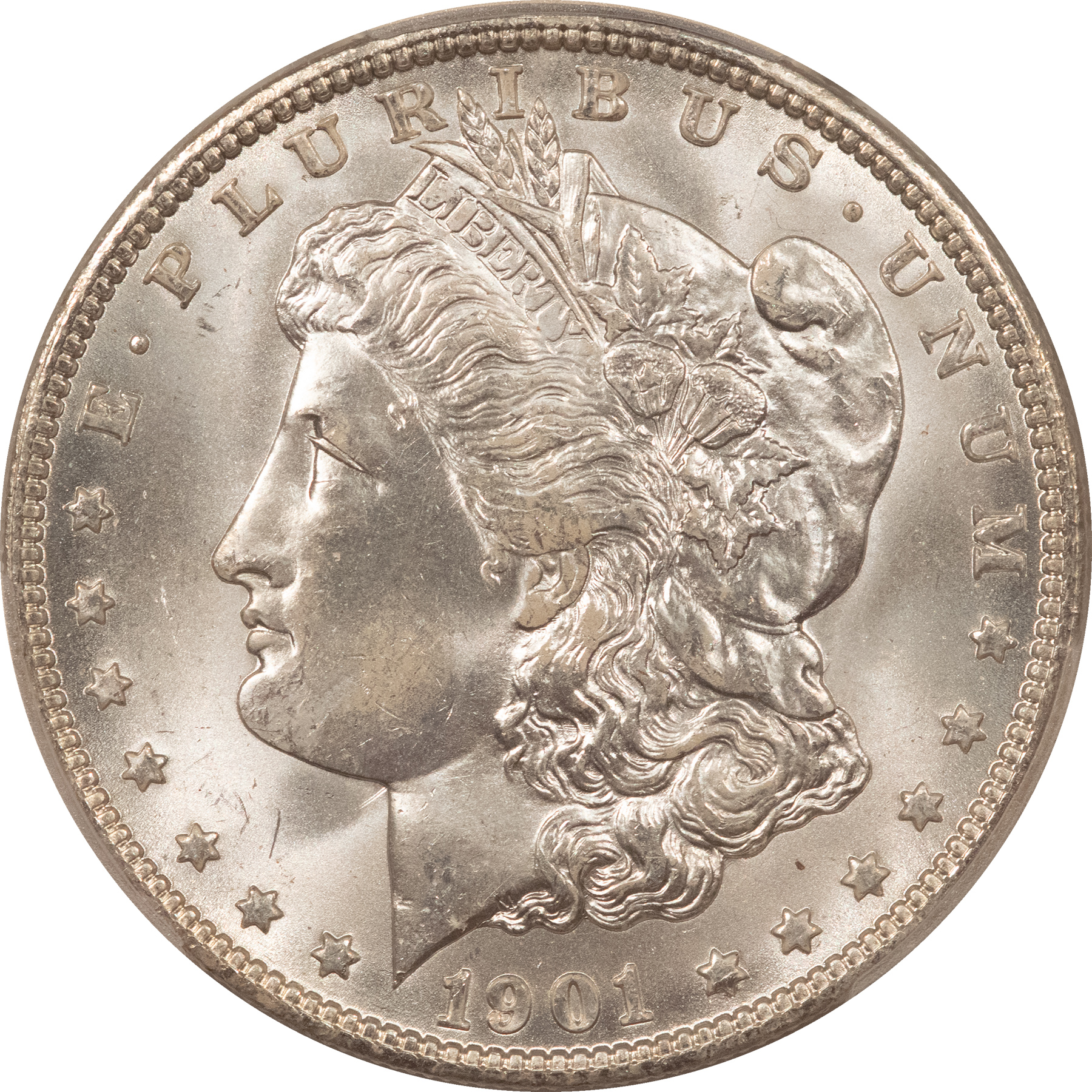 Dollars 1901-O $1 MORGAN DOLLAR – PCGS MS-64 BLAST WHITE! Dollars 1901-O $1 MORGAN DOLLAR – PCGS MS-64 BLAST WHITE!