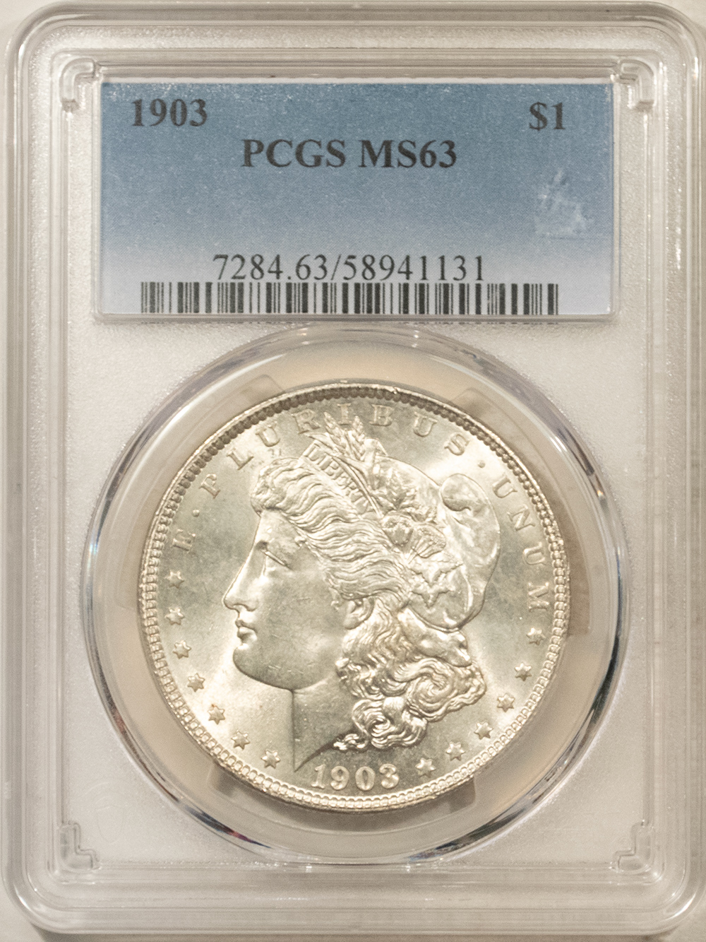 Dollars 1903 $1 MORGAN DOLLAR – PCGS MS-63, 64+ QUALITY! PREMIUM QUALITY! Dollars 1903 $1 MORGAN DOLLAR – PCGS MS-63, 64+ QUALITY! PREMIUM QUALITY!