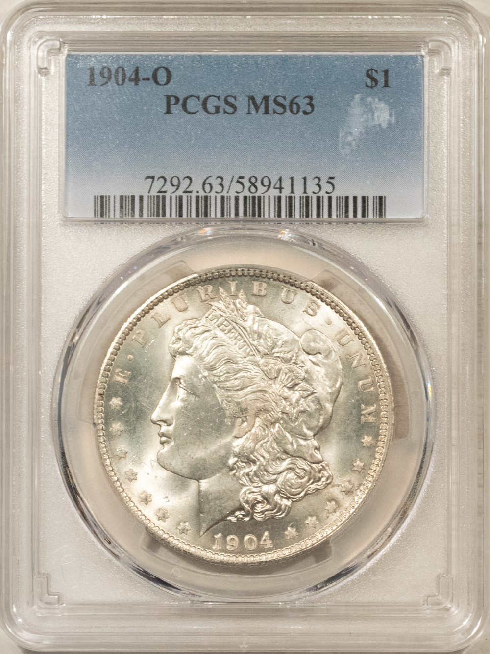 Dollars 1904-O $1 MORGAN DOLLAR – PCGS MS-63 FRESH WHITISH & CHOICE! Dollars 1904-O $1 MORGAN DOLLAR – PCGS MS-63 FRESH WHITISH & CHOICE!