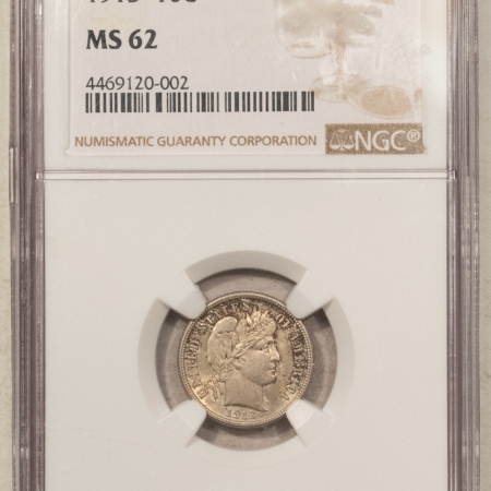 Barber Dimes 1913 BARBER DIME – NGC MS-62, PLEASING!