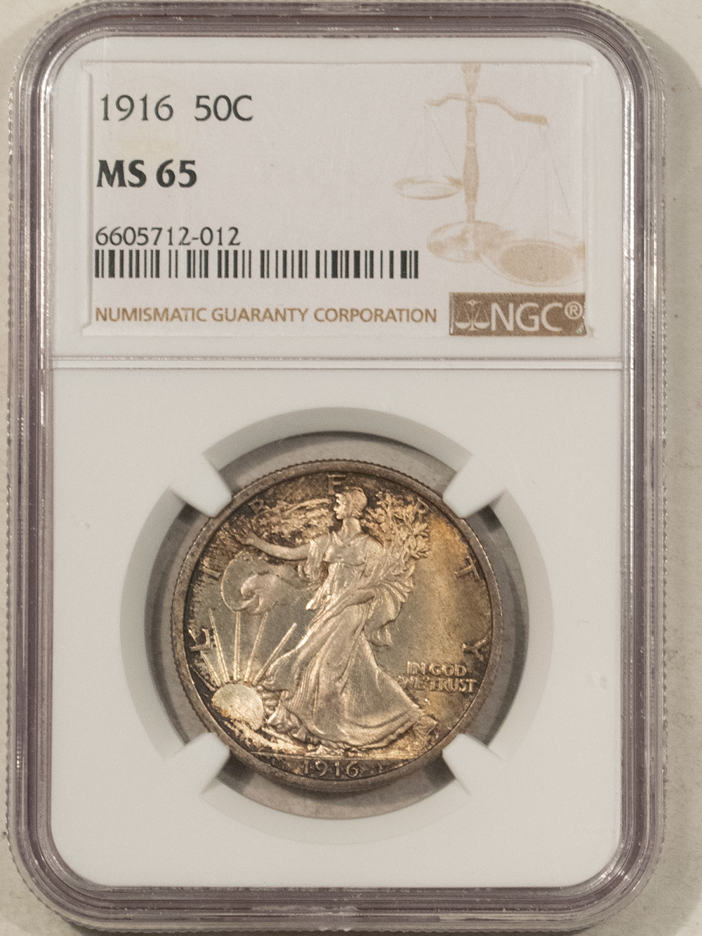 Half Dollars 1916 WALKING LIBERTY HALF DOLLAR – NGC MS-65, ORIGINAL, FRESH GEM! Half Dollars 1916 WALKING LIBERTY HALF DOLLAR – NGC MS-65, ORIGINAL, FRESH GEM!