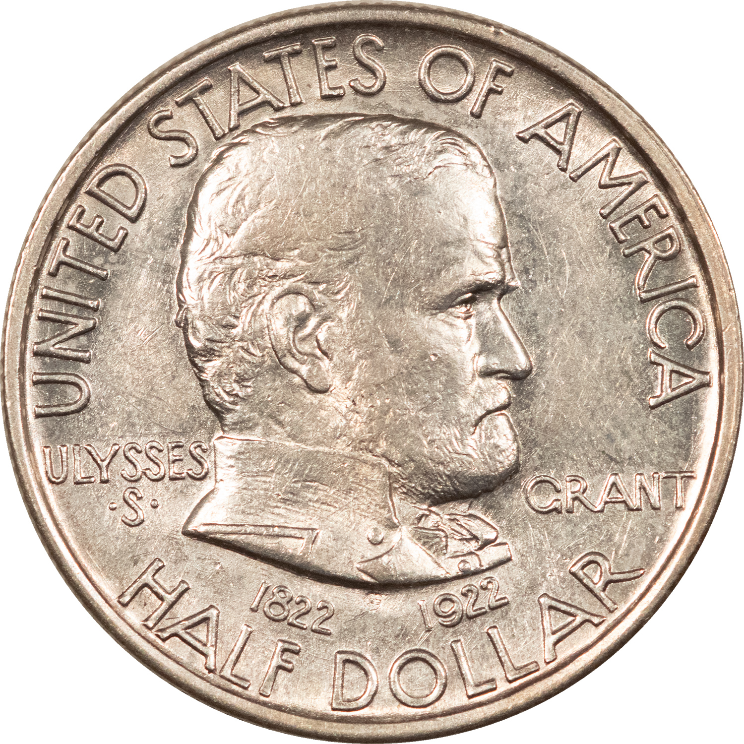 Early Commems 1922 GRANT COMMEMORATIVE HALF DOLLAR – UNCIRCULATED, WHITE! Early Commems 1922 GRANT COMMEMORATIVE HALF DOLLAR – UNCIRCULATED, WHITE!