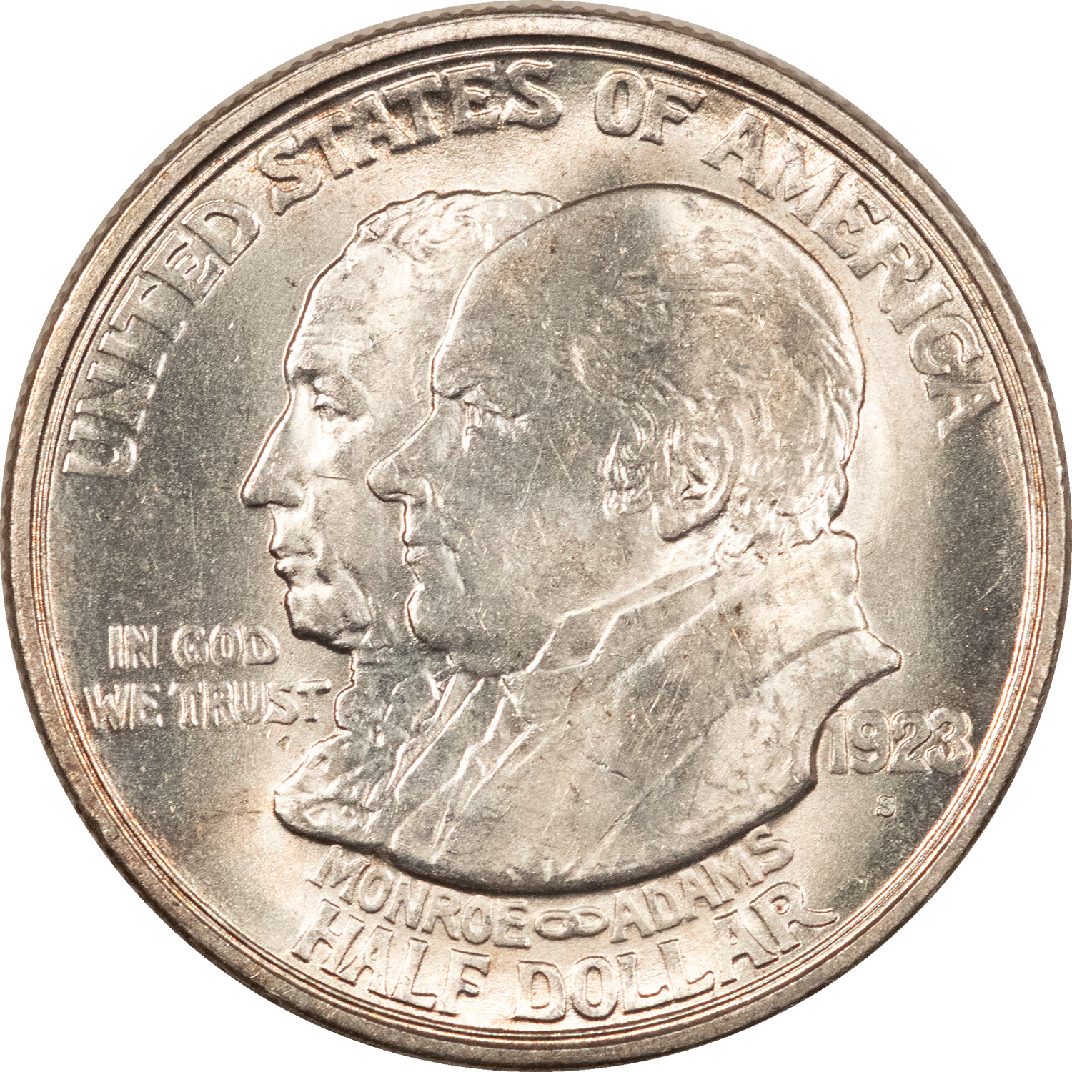 New Store Items 1923-S MONROE COMMEMORATIVE HALF DOLLAR – WHITE, FLASHY & CHOICE UNCIRCULATED! New Store Items 1923-S MONROE COMMEMORATIVE HALF DOLLAR – WHITE, FLASHY & CHOICE UNCIRCULATED!