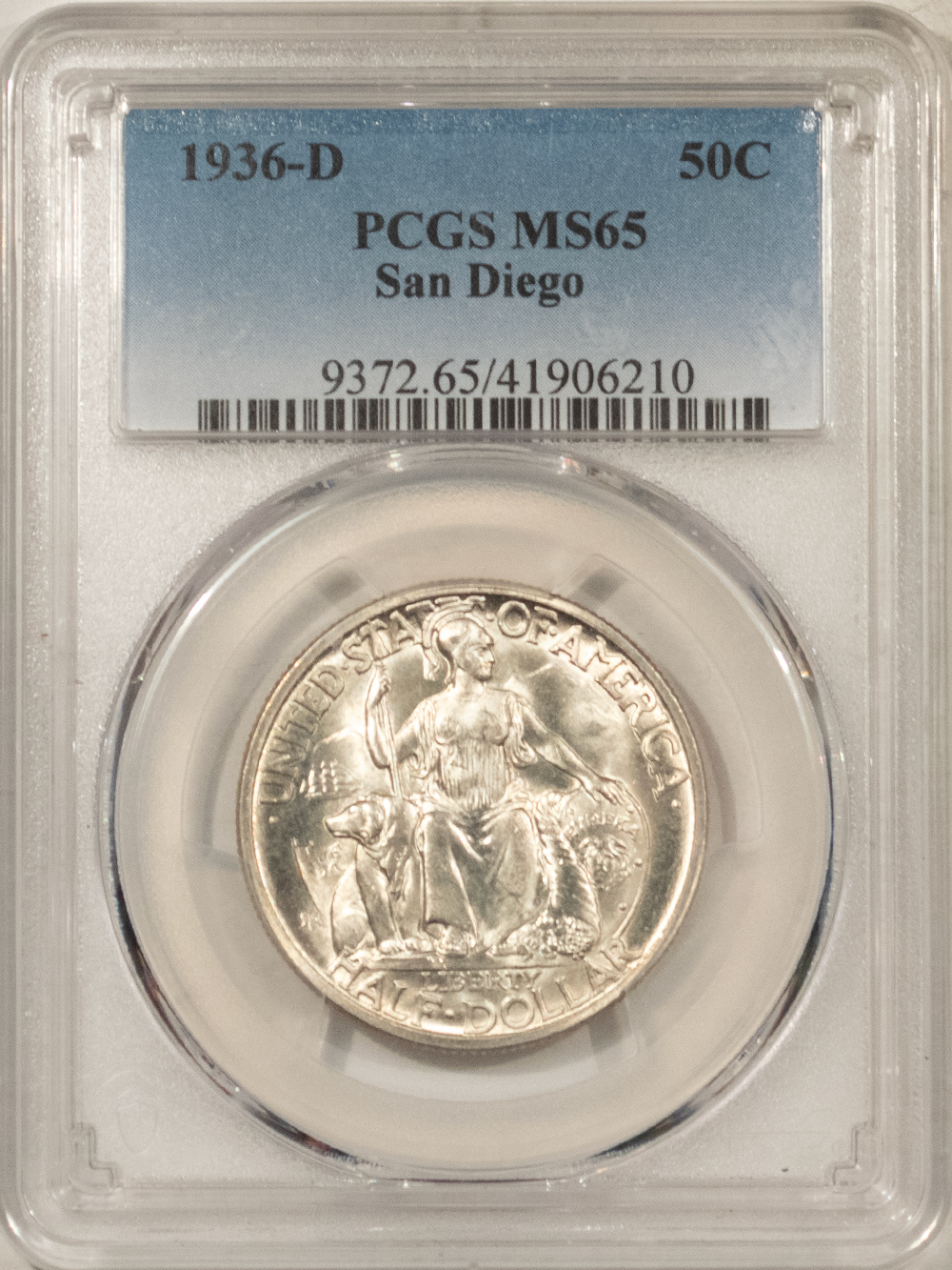Early Commems 1936-D SAN DIEGO COMMEMORATIVE HALF DOLLAR – PCGS MS-65, 66+ QUALITY! PQ! Early Commems 1936-D SAN DIEGO COMMEMORATIVE HALF DOLLAR – PCGS MS-65, 66+ QUALITY! PQ!