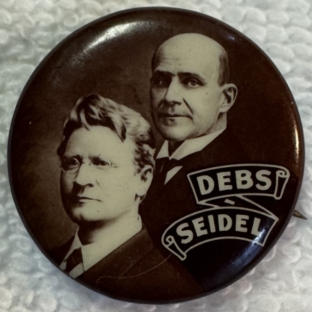 New Store Items 1912 DEBS-SEIDEL 7/8″ SEPIA JUGATE CELLULOID CAMPAIGN BUTTON-RARE & NEAR-MINT!