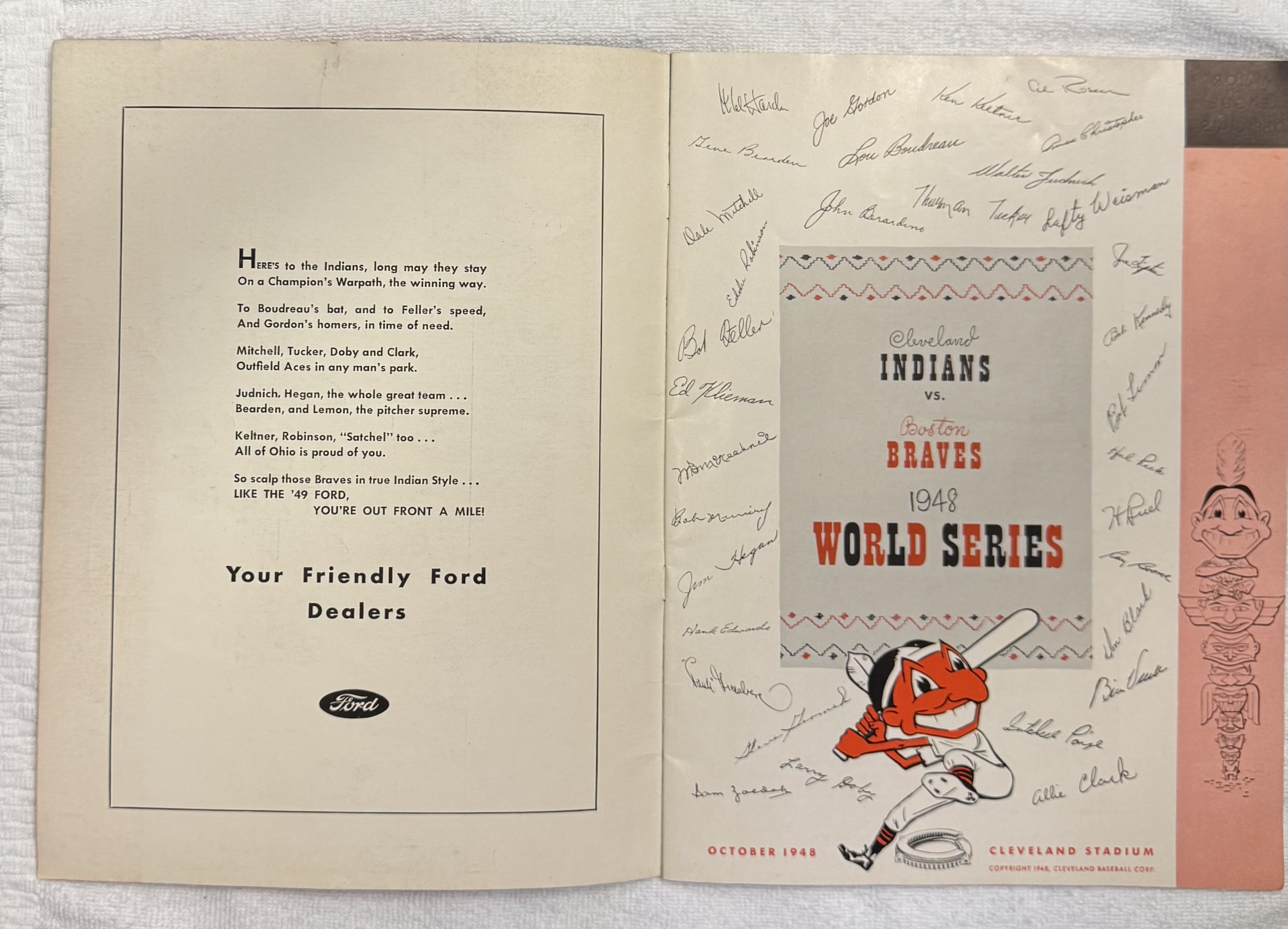 Miscellaneous 1948 CLEVELAND INDIANS-BOSTON BRAVES WORLD SERIES PROGRAM-COMPLETE & EXCELLENT! Miscellaneous 1948 CLEVELAND INDIANS-BOSTON BRAVES WORLD SERIES PROGRAM-COMPLETE & EXCELLENT!