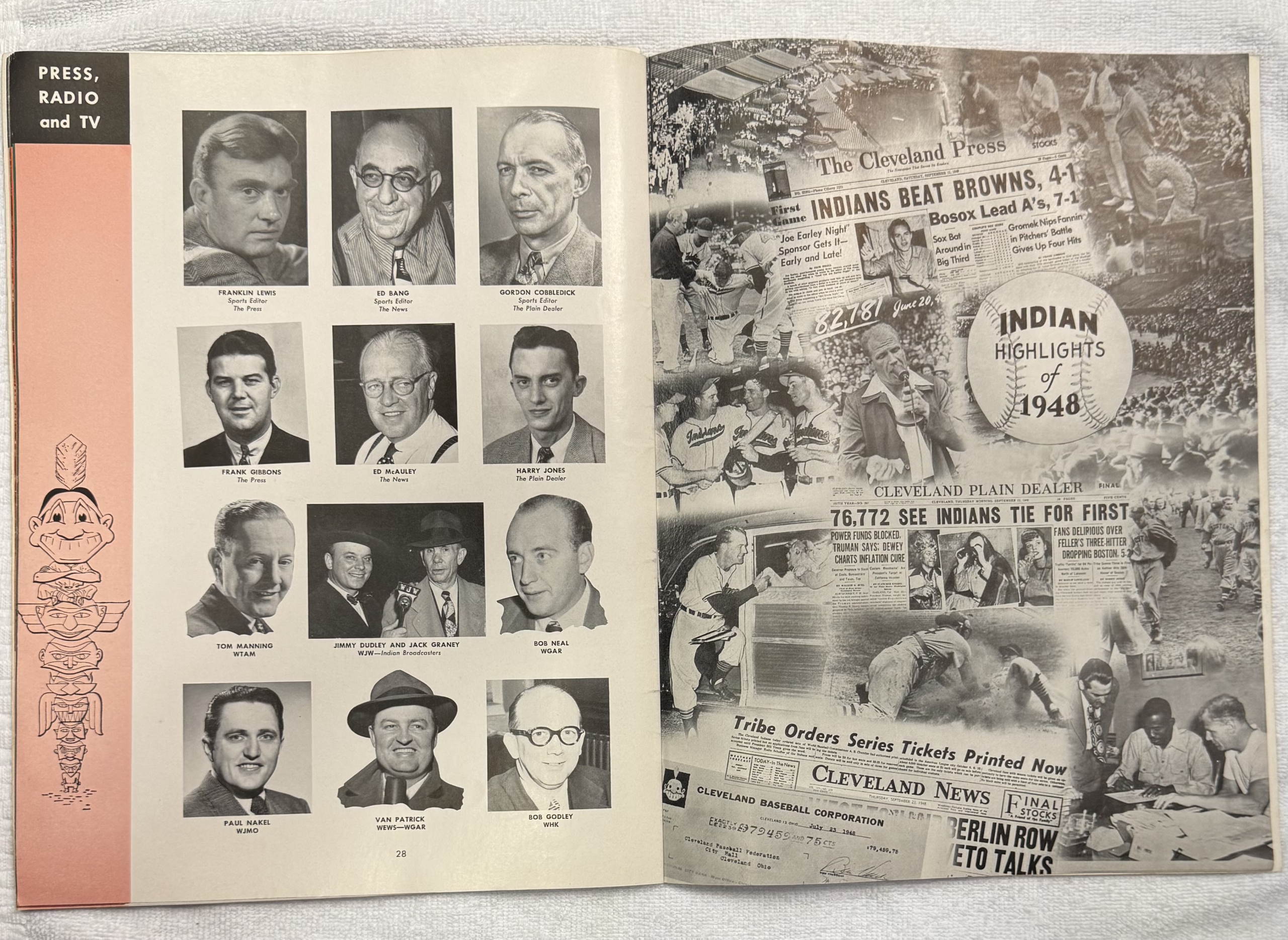 Miscellaneous 1948 CLEVELAND INDIANS-BOSTON BRAVES WORLD SERIES PROGRAM-COMPLETE & EXCELLENT! Miscellaneous 1948 CLEVELAND INDIANS-BOSTON BRAVES WORLD SERIES PROGRAM-COMPLETE & EXCELLENT!