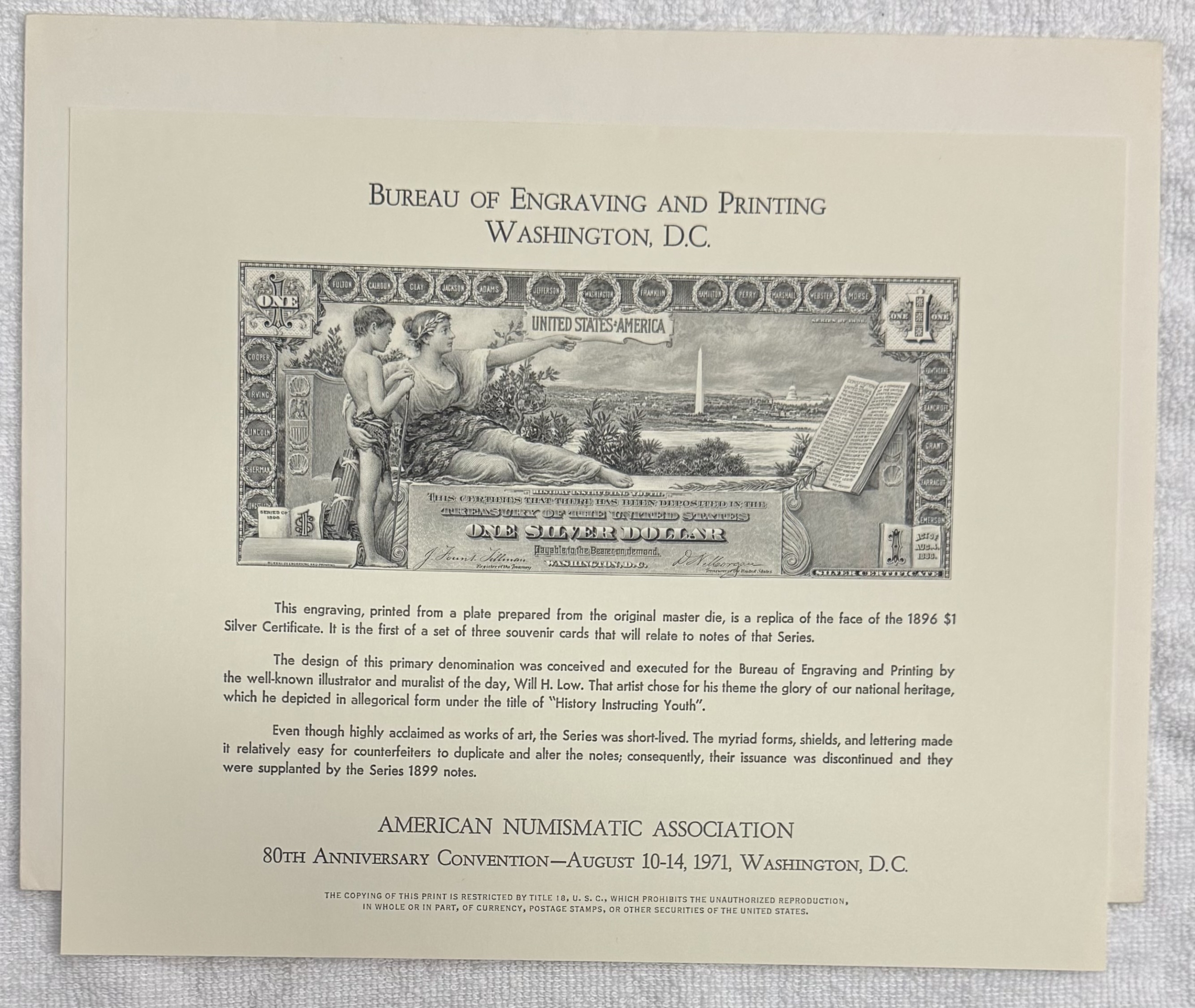 Miscellaneous LOT OF 1940-50s BUREAU ENGRAVING PRINTING BANQUET PROGRAMS+BEP SOUVENIR CARDS! Miscellaneous LOT OF 1940-50s BUREAU ENGRAVING PRINTING BANQUET PROGRAMS+BEP SOUVENIR CARDS!
