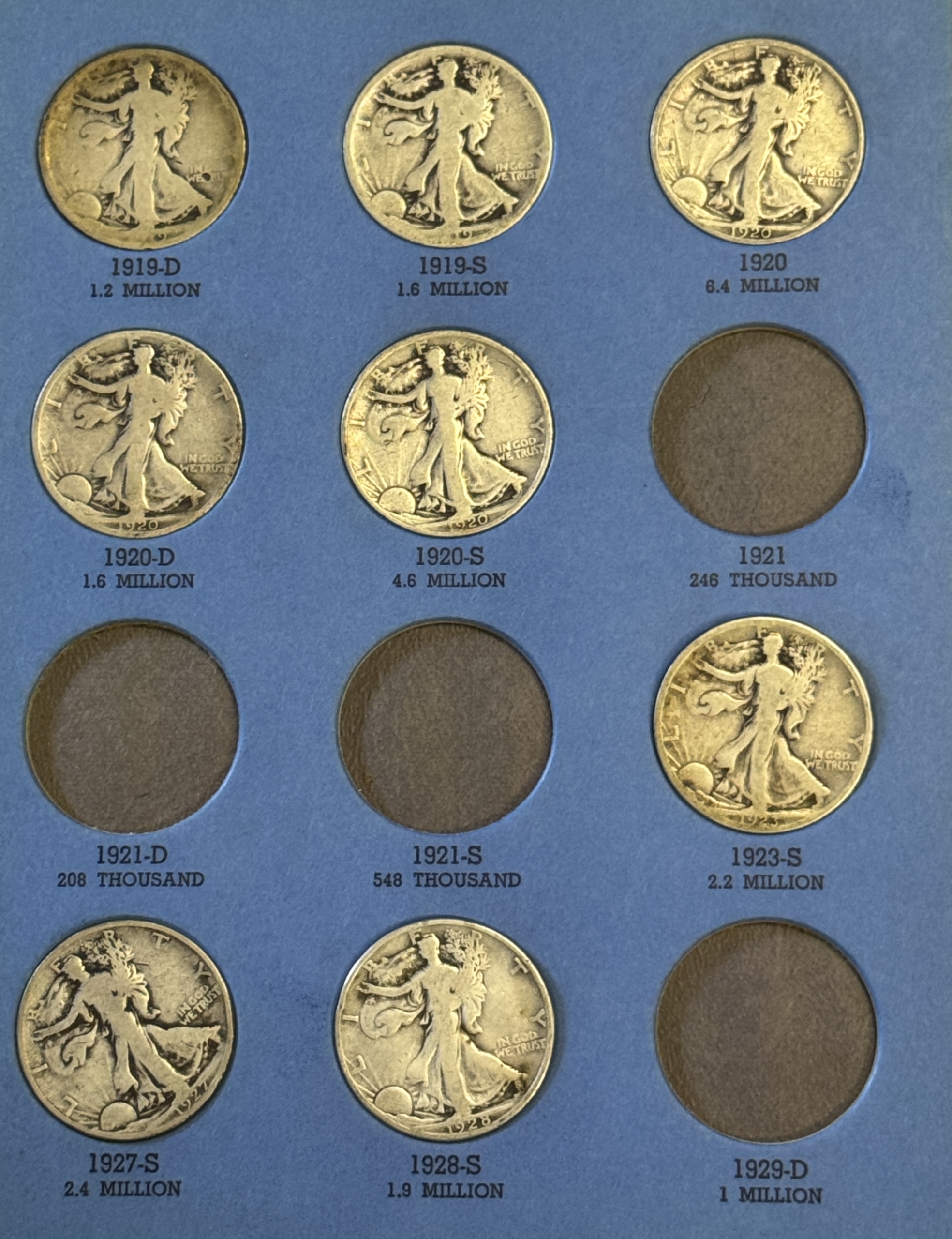 Half Dollars 1917-1947 51 COIN PARTIAL WALKING LIBERTY HALF DOLLAR SET – NICE CIRCS IN ALBUMS Half Dollars 1917-1947 51 COIN PARTIAL WALKING LIBERTY HALF DOLLAR SET – NICE CIRCS IN ALBUMS